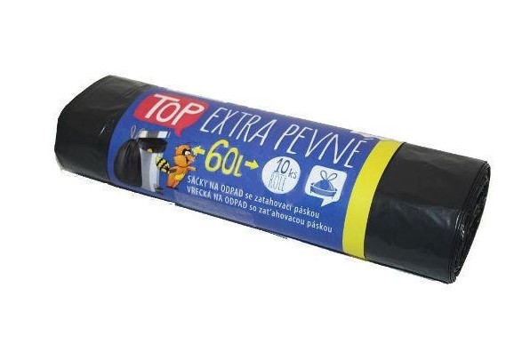 Sáčky do koše 60x80 60l 10ks zatah.černé Sáčky do koše 60x80 60l 10ks zatah.černé - Úklidové a ochranné pomůcky Obalový materiál Sáčky do koše 40l - 120l